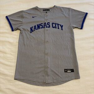 Kids Nike Kansas City Royals Gray Jersey